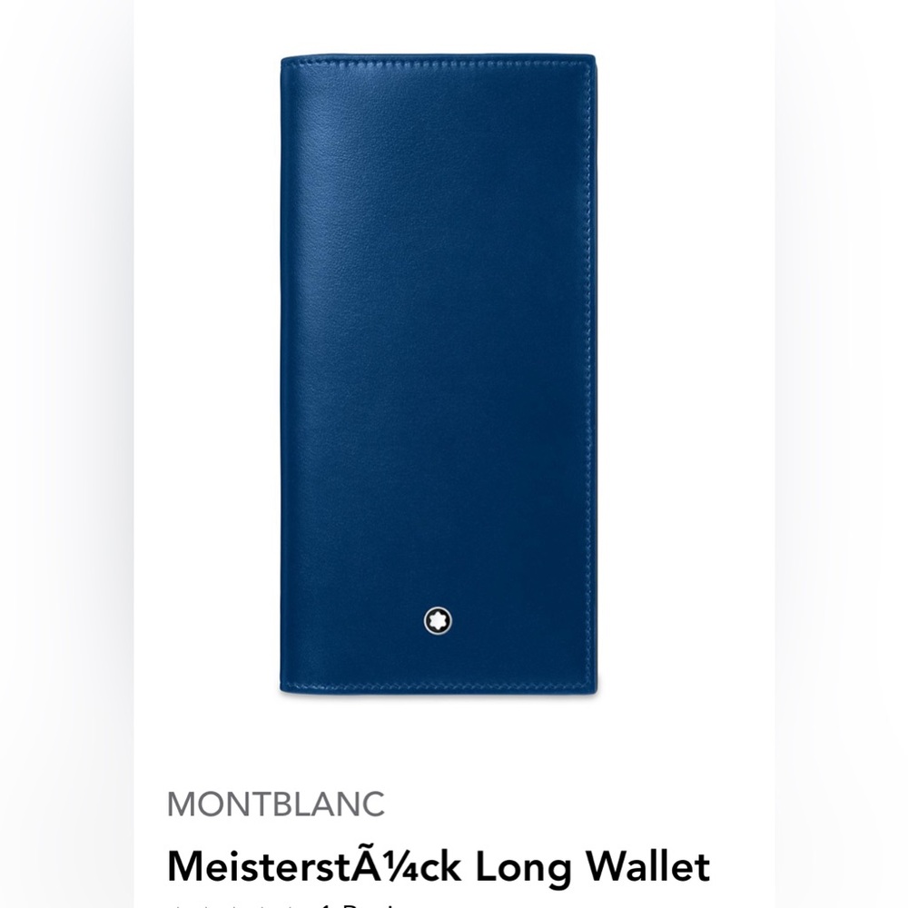 MontBlanc Meisterst A1/4Ck Long Wallet. Blue.